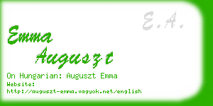 emma auguszt business card